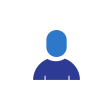 Blue icon of a person representing 'People'